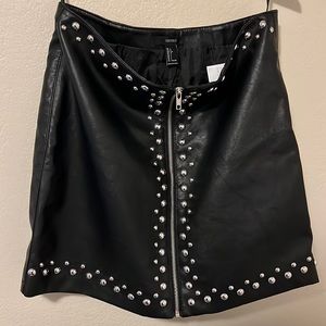 Faux Leather Mini Skirt